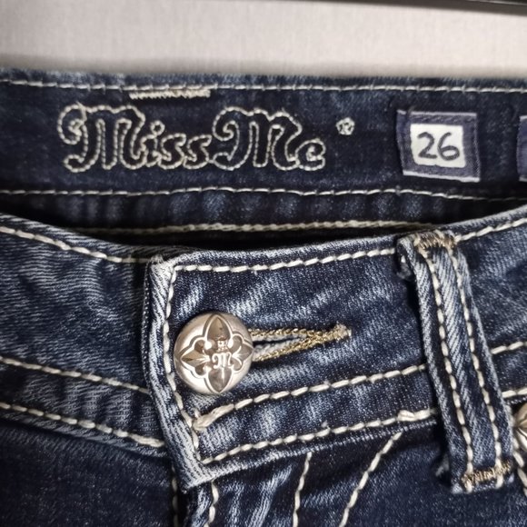 Miss Me Women's Bootcut Embellished Pockets Medium Wash Denim Jeans Size 26 - Picture 13 of 13